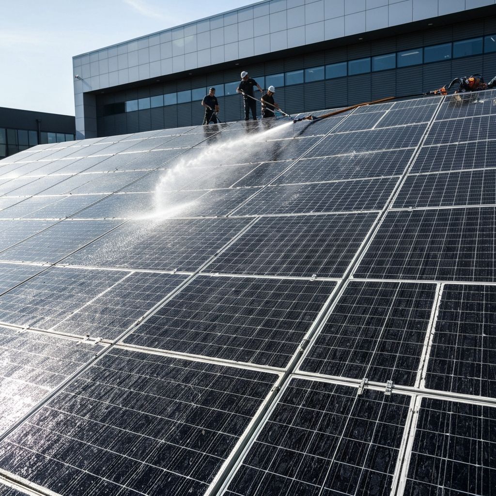 Commercial solar cleaning